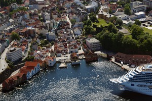 The port and city of Bergen, Norway