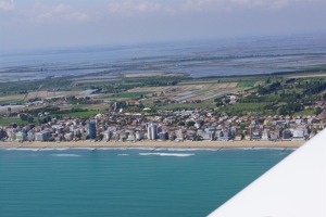 The beaches between Bibione and Venice, Italy