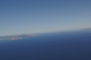 The Strait of Gibraltar - Africa on the left and Europe on the right