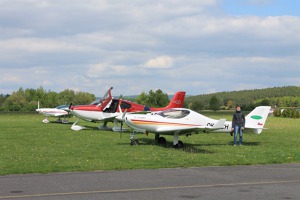 Cirrus SR 20 which participated in the welcome formation flight