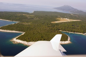 Letiště a ostrov Malý Lošinj