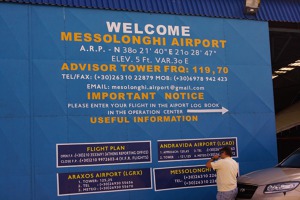 Cedule letiště Messolonghi