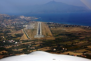 Přistání na ostrově Samos