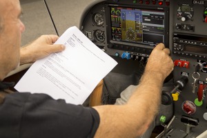 Inserting my flight plan into the GPS