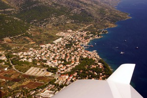 Southwestern coast of Brač with the town of Bol