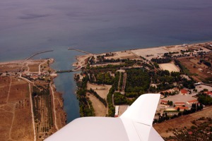 Corinth canal - the opening at Corinth Bay