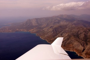 Hydra island - view from the west to the east