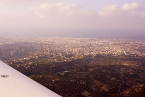 The capital of Crete - Heraklion seen from the South