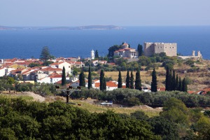 The town and fortifications at Pythagorion, Samos island