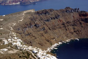 Eastern part of the flooded Santorini volcano