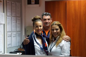 Vey pleasant team of people looking after me at Lesvos Myitilini airport