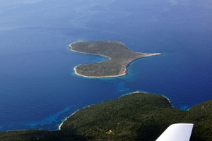 Heart-shaped islet off Skantzoura island