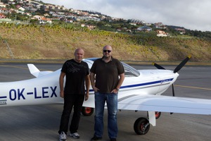 S kamarádem Dinartem z letiště Funchal, Madeira