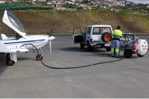 Refueling in Funchal Airport, Madeaira