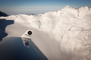 Ještě jednou lavinové pole nad oblastí Concordia, Benrské Alpy, Švýcarsko