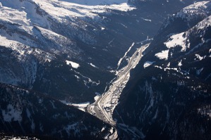 Brenner pass, border between Austria and Italy