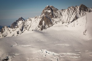 Snow fields Aletsch glacier around Jungfrau and Monch Snow fields Aletsch glacier around Jungfrau and Monch