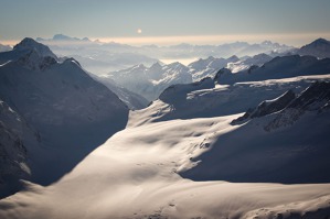 Aletsch glacier snow supply, Bern Alps, Switzerland