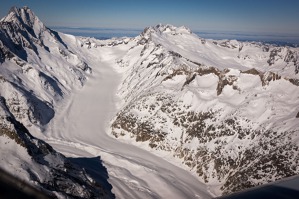 Rhonský ledovec (Rhonegletscher) – Bernské Alpy, Švýcarsko