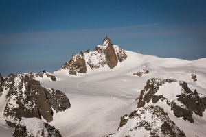 Aiguille du Midi and Vallee Blanche over Chamonix