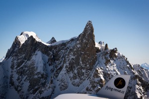 Giant´t dent peak (Dent du Geant) 4013 m over Vallee Blanche Giant´t dent peak (Dent du Geant) 4013 m over Vallee Blanche