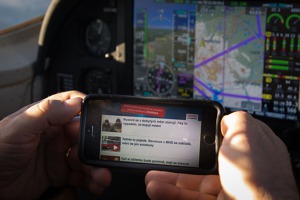 In flight wi fi makes it possible to follow the weathe forecastr, news etc. 