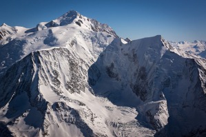 Mont Blanc and a glacier on its north-west side