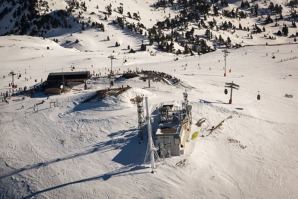 Ski runs over Grenoble, France