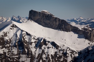 The peaks and ski run of Diablerets - 3100 m above sea level