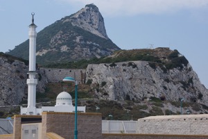  Pohled na Gibraltarskou skálu od Europa point